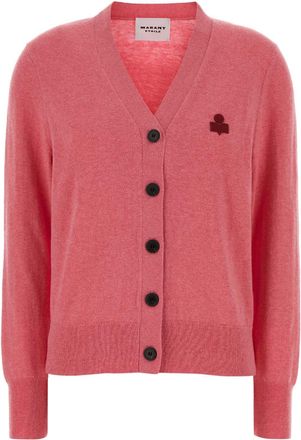 Isabel Marant Dark Pink Cotton Blend Karina Cardigan