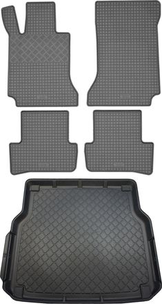 OEM Juego De Alfombrillas De Goma Para Coche Y Maletero Para Mercedes Clase C W204 T Estate (5 Puertas) De Diciembre De 2007 A Septiembre De 2014