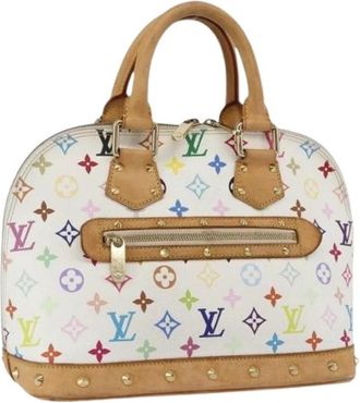 Louis Vuitton Pre-owned Canvas Handtas - Dames - Vintage Handtas - Wit - ONE Size - Vintage