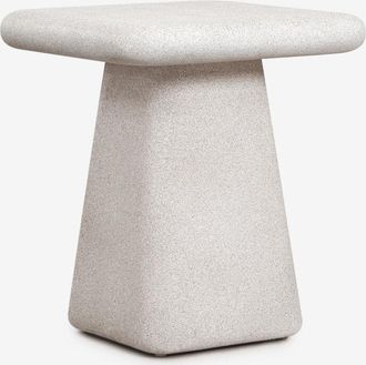 Sklum Mesa Auxiliar Para Jard&iacute;n Cuadrada 45x45 Cm En Cemento Maelis Sklum