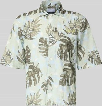 Lindbergh Lindbergh Relaxed Freizeithemd mit floralem Allover-Print in Lind, Gr&ouml;&szlig;e XXXL