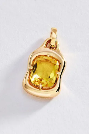 Anthropologie By Anthropologie Rectangle Crystal Charm