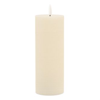 Melrose International FIA Wick Ivory Pillar Candle (Set of 2) - Beige