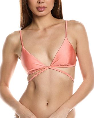 SIMKHAI Harlen Tie-Front Bikini Top