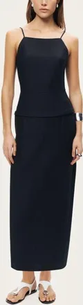 Nocturne Spaghetti Strap Maxi Dress in Black at Nordstrom, Size X-Small Eu