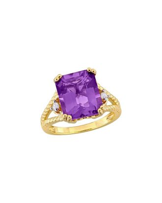 Rina Limor Silver 5.12 ct. tw. Amethyst, White Topaz Cocktail Ring