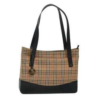 Burberry Pre-owned Shoulder Bags, female, Beige, Size: ONE SIZE Pre-owned Vintage Tote Bag