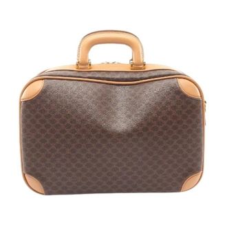 Celine Pre-owned Macadam Coated Canvas Aktetas - Heren - Vintage Handtas - Bruin - ONE Size - Leer - Vintage