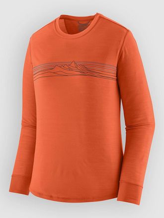 Patagonia Cap Cool Merino Blend Graphic Langarm Lycra orange