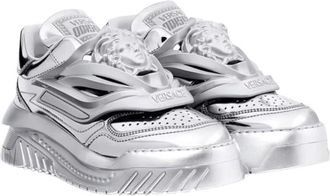 Versace Silver Odissea Platform Sneakers Size 38.5