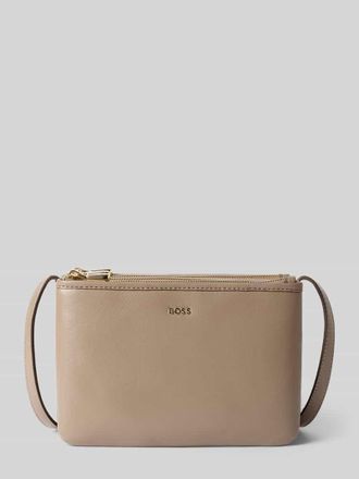 HUGO BOSS Umh&auml;ngetasche aus echtem Leder in Beige, Gr&ouml;&szlig;e 1