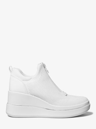 Michael Kors Emmy Mesh Zip-Up Wedge Trainer