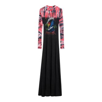 Balenciaga Bedrukte Tie-dye Jersey Maxijurk - Dames - Jurken - Veelkleurig - Maat: XS Jersey
