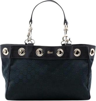 Gucci Pre-owned Tote Bags, female, Black, Size: ONE SIZE Pre-owned Positano Tote Bag