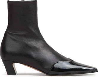 Khaite patent leather boots - women - Lambskin/Calf Leather/Calf Leather - 36.5 - Black