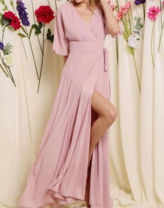 Soieblu Cape Sleeve Wrap Dress In Pink