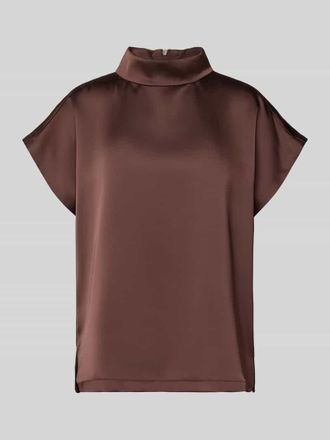 HUGO BOSS Regular Fit Bluse mit Stehkragen Modell CANELI-1 in Schoko, Gr&ouml;&szlig;e 38