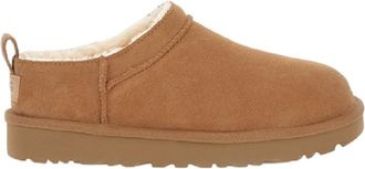 UGG Water-repellent Suede Slip-On Shoes with Sheepskin Lining