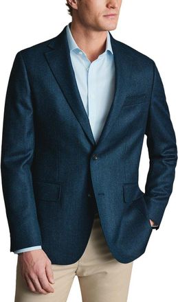CHARLES TYRWHITT Twill Wool Texture Slim Fit Blazer