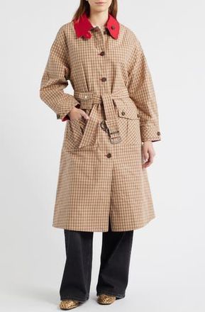 Damson Madder Anja Reversible Trench Coat in Tan at Nordstrom Rack, Size 10 Us / 14 Uk
