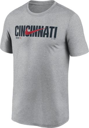 Nike Cincinnati Reds Swoosh Legend Nike Mens Dri-FIT MLB T-Shirt in Grey | NKGK06GRED-RSQ