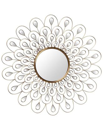 Empire Art Direct Flower Burst Bling Round Wall Mirror