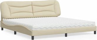 vidaXL Vidaxl - Camacon Colch&oacute;n Tela Color Crema 200x200 Cm