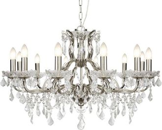 Searchlight Searchlight - Paris - L&aacute;mpara De Ara&ntilde;a De 12 Luces Con Acabado En Plata Satinada, E14