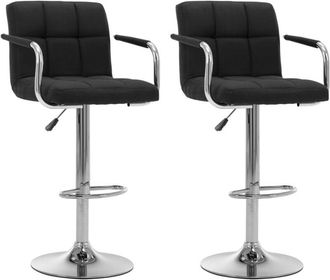 vidaXL Sedie da Bar 2 pz Nere in Tessuto - Vidaxl