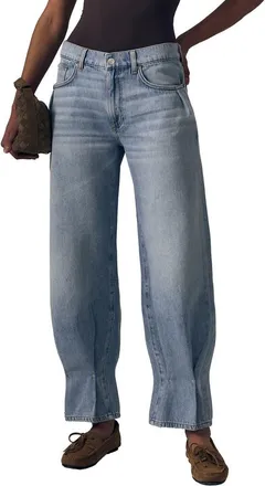 LE JEAN Delphine Pleated Tapered Leg Jeans in Love Letter at Nordstrom, Size 24