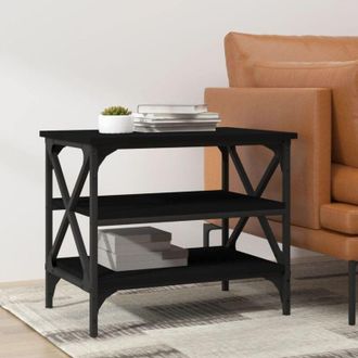 vidaXL Vidaxl - Tavolino Nero 55x38x45 cm in Legno Multistrato
