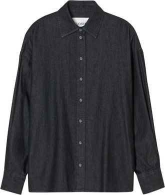 Closed Dames, Blouses & Shirts, Grijs, Maat: S Denim