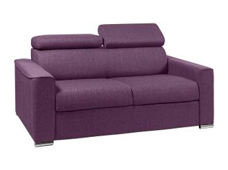 Vente-Unique Vente-unique - Divano Letto 2 Posti A Ribalta In Tessuto Viola - Larghezza Materasso 120 Cm - Vizir