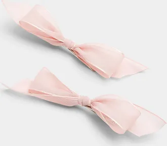 Simons Womens Stylish organza bow barrettes Set of 2