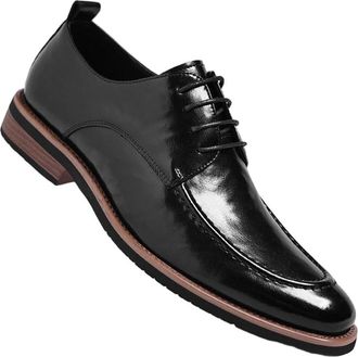 Generic Mens Oxford Leather Shoes Pointed Toe Large Size Business Dress Suit Compatible Footwear for Office Work and Formal Occasions(Black,10.5)