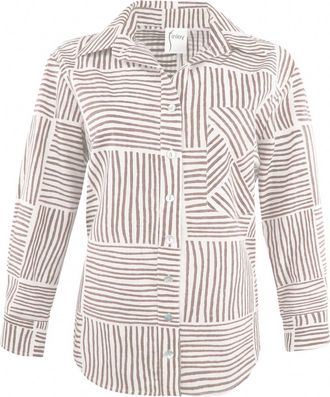 Finley Womens Andie Boyfriend Shirt In Gold