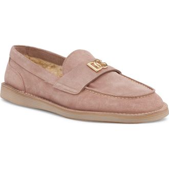 Dolce & Gabbana Logo Suede Loafer in 8H424 Malva 1 at Nordstrom, Size 8Us