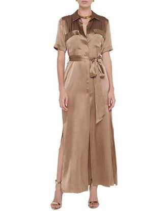 L'agence Lagence Klement Cargo Pocket Silk Dress