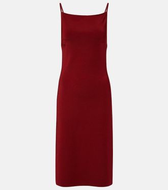 Ferragamo Ribbed-knit jersey midi dress