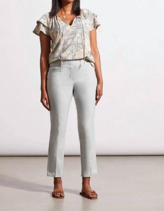 Tribal Flatten It Pull On Ankle Pants In Smoke