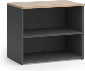 Vicco Mueble Bajo Para Tv Wido, Antracita/sonoma, 60 X 50 Cm Con 2 Compartimentos, Vicco