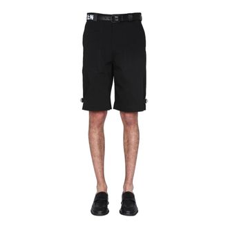 Alexander McQueen Regular FIT Bermuda - Heren - Korte broeken - Zwart - Maat: S Katoen