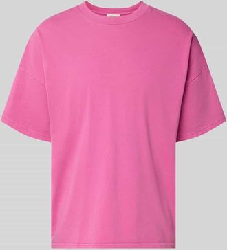 American Vintage American Vintage T-Shirt mit geripptem Rundhalsausschnitt Modell FIZVALLEY in Koralle, Gr&ouml;&szlig;e M/L