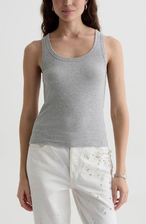 AG - Adriano Goldschmied Ashley Scoop Neck Tank in Heather Grey at Nordstrom, Size X-Large