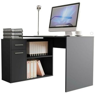 Mirjan24 Mobilier1 - Mesa De Ordenador Esquinera Bristol 165, Con Puertas, Con Cajones, Rectangular, N&uacute;mero De Puertas: 0, N&uacute;mero De Cajones: 0, 74x120x92cm