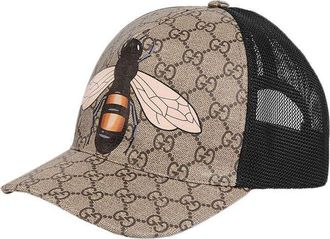 Gucci Bee GG Jacquard Baseball Cap Beige Brown 426887-4HB12-2160