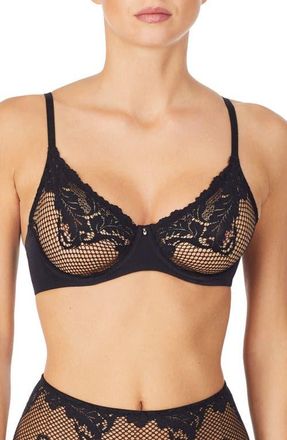Le Mystere Lace Allure Unlined Underwire Bra in Black at Nordstrom, Size 32G