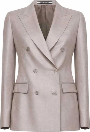 Tagliatore Parigi Blazer - Dames - Blazers - Beige - L - Wol - Jassen