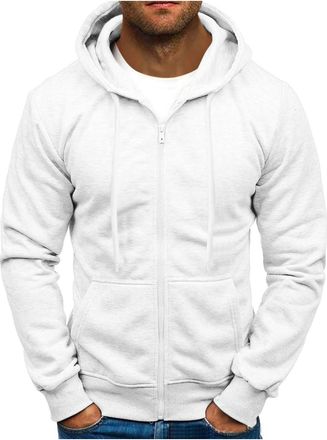 Generic Mens Hoodies Zip Up Hooded Sweatshirt Work Jumper Sweater Tracksuit Tops Hoody Activewear Winter Warm Coat Outwear Casual Fleece Jacket with Pockets L