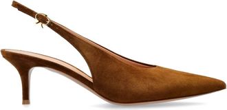 Gianvito Rossi Schoenen met hak Robbie - Dames - Pumps - Bruin - 37 EU - Leer - Schoenen